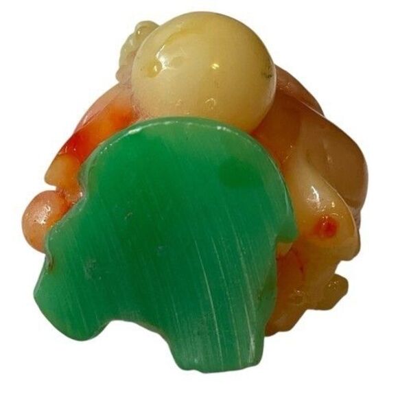 VTG Chinese Collectible Figurine Buddha Lucky Wealth & Good Fortune Statue 3.5" - Picture 4 of 11